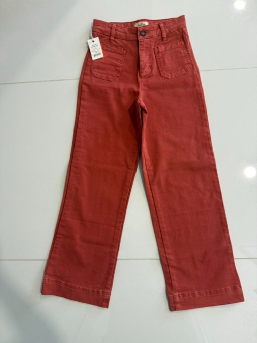 NWT Marine Layer Bridget Pant Baked Apple Coral Wide Leg Crop Pants Size 0